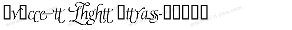 Avocet Light Xtras字体转换